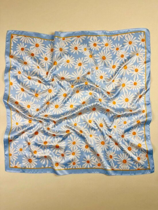 Accessories - Daisy Print Square Scarf